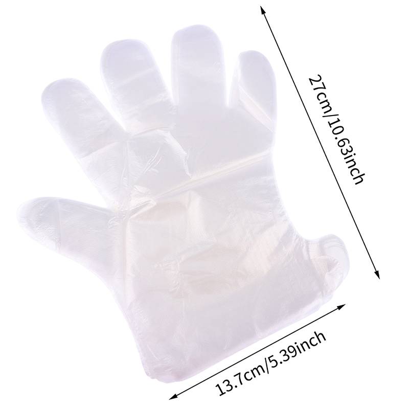 Dust Shoe Cnc - 100 Stück Einweg-PE-leere Handschuhe, Fußabdeckungen, transparente