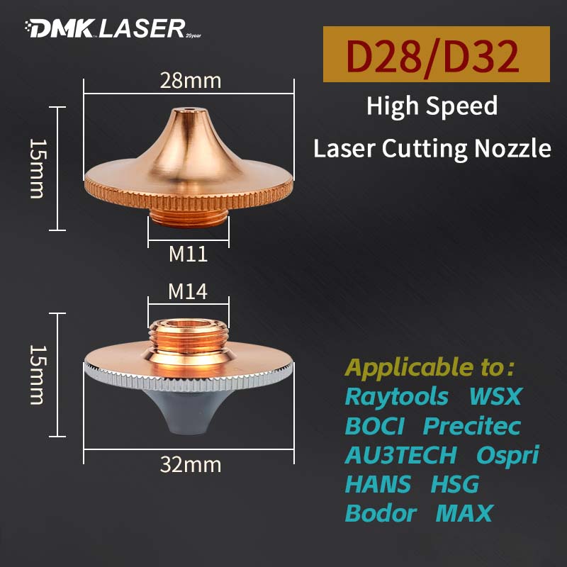 Industrial Laser Blasting - D28/D32 Hochleistungs-Hochgeschwindigkeits-Laserschneiddüse D28M11H15 D32M14H15 HSG Schneidemaschinenzubehör