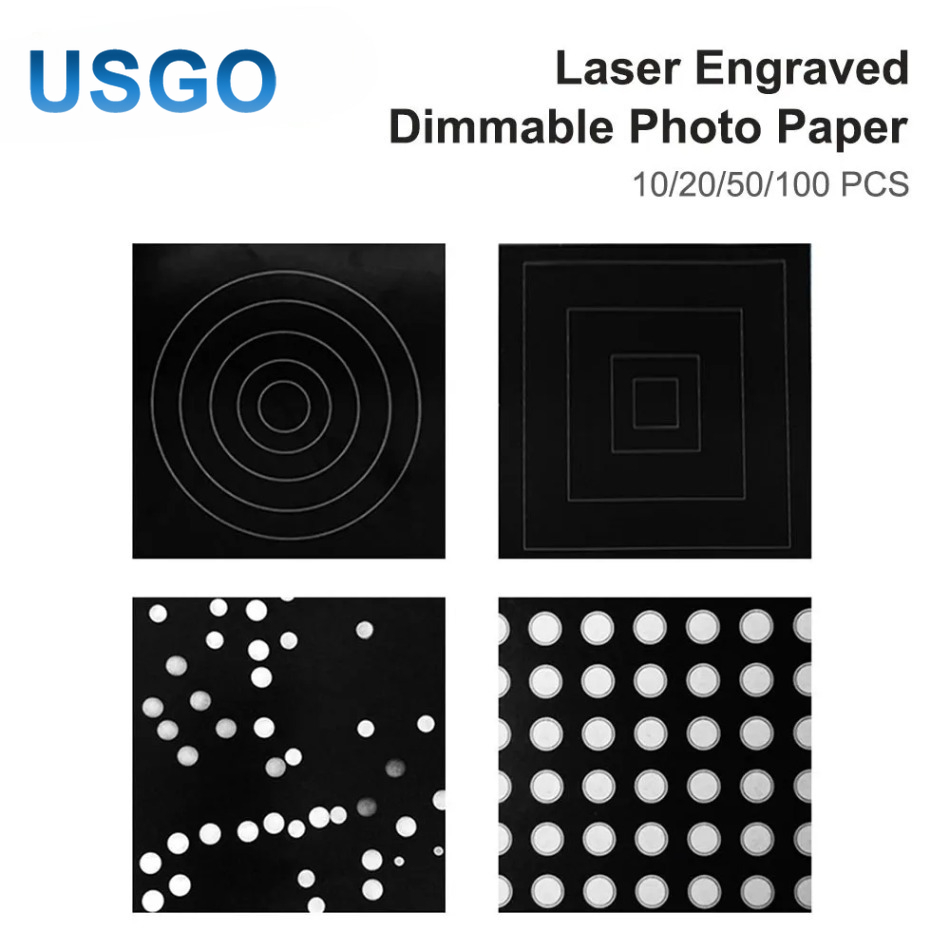 Laser Engraving Software - Laser-Punkt-Durchmesser, Testen anpassen, Fotopapier, Fokussierungspapier, schwarzes