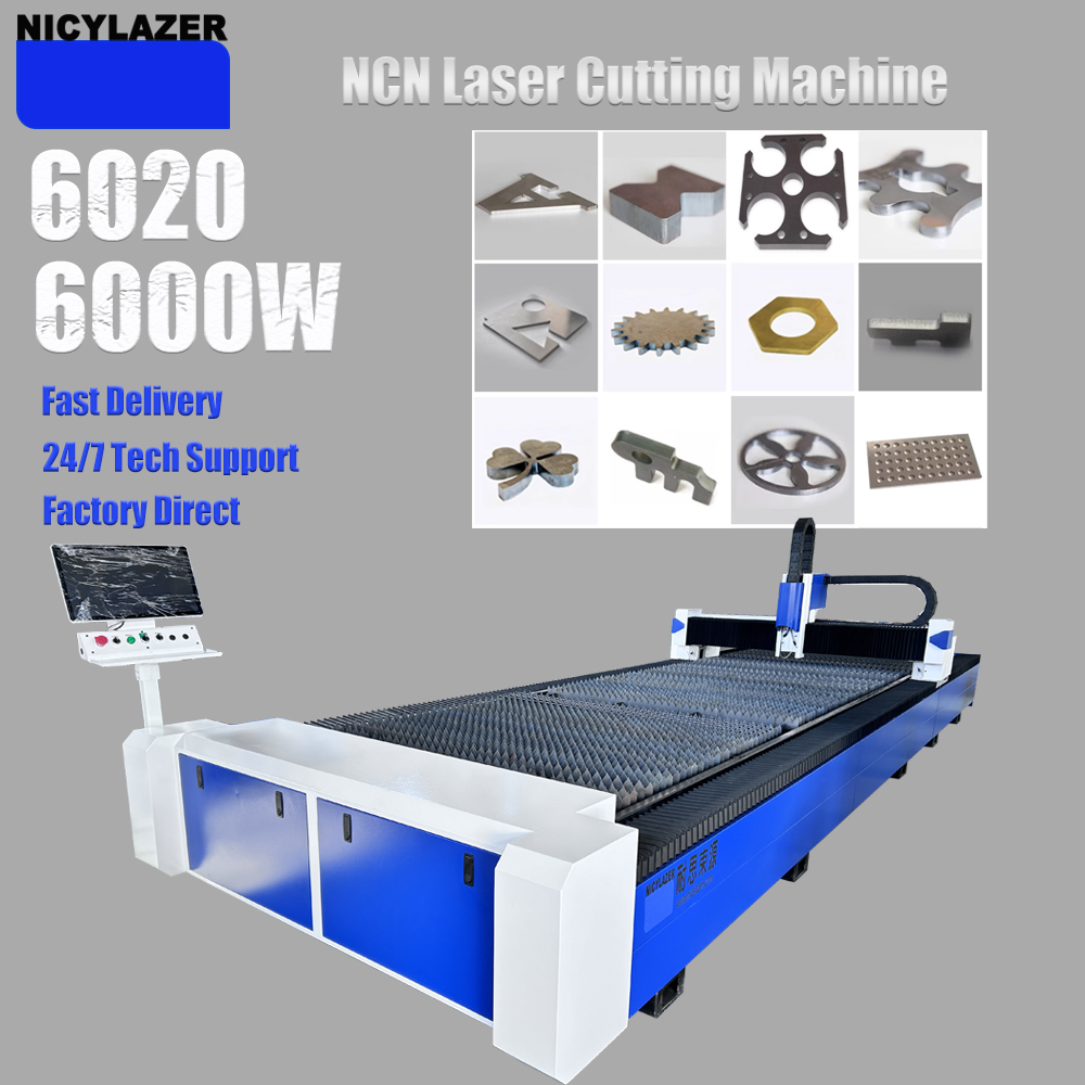 Industrial Laser Metal Cutter - CNC 6000W 6020 Faserlaser-Schneidemaschine Metallblech-Stahlschneider Industrieausrüstung